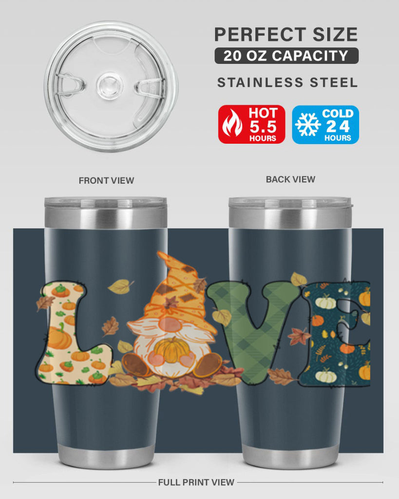 LOVEFallAutumnGnome 415#- fall- Tumbler