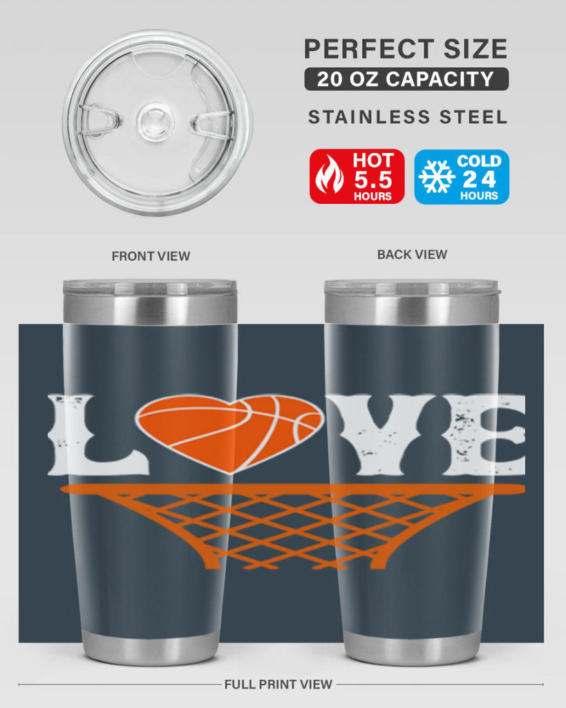 Love 704#- basketball- Tumbler