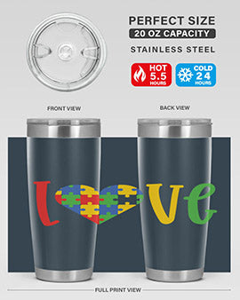 Love Style 30#- autism- Tumbler