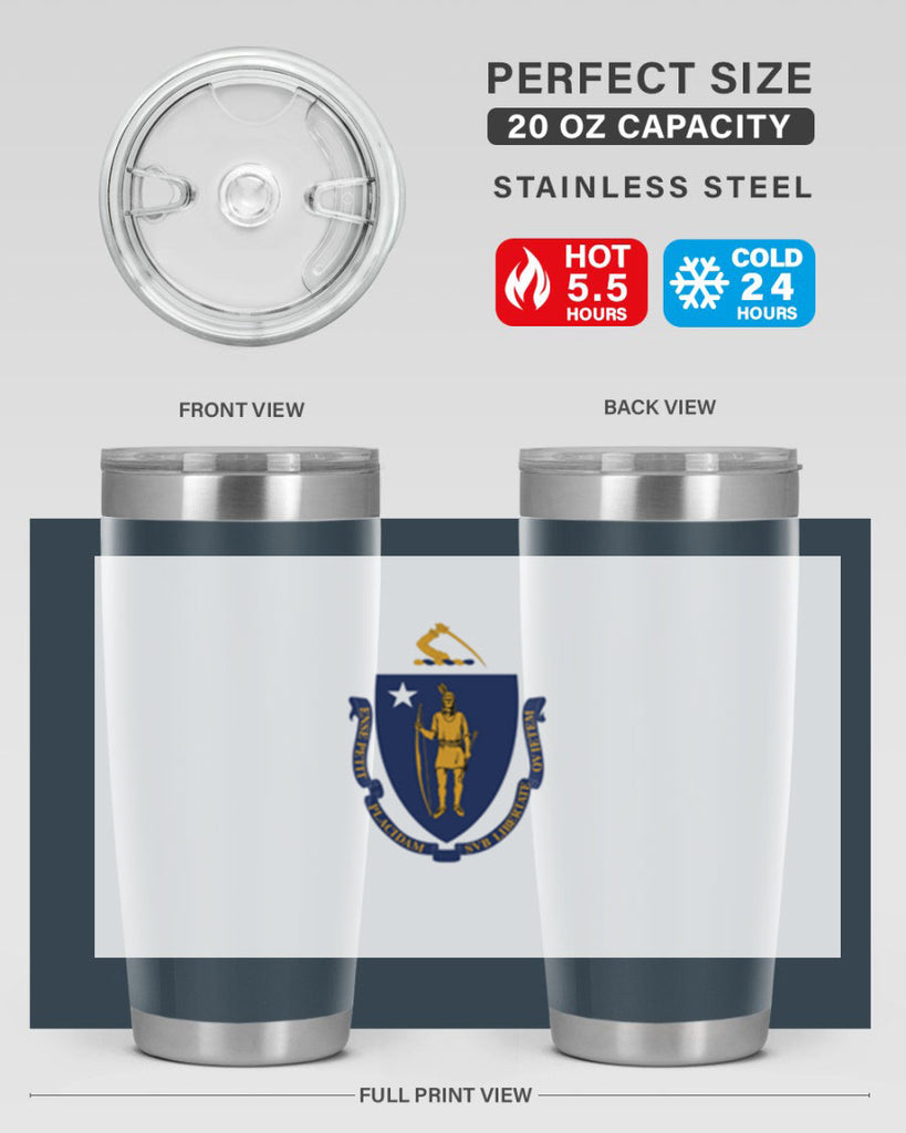 Massachusetts 31#- Us Flags- Tumbler