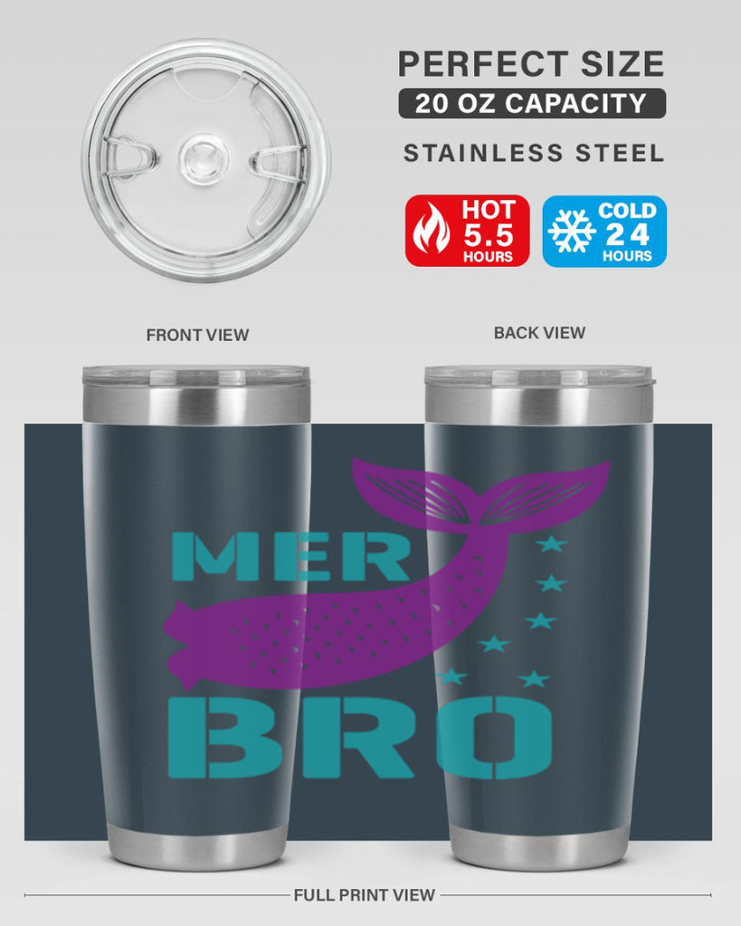 Mer Bro 322#- mermaid- Tumbler