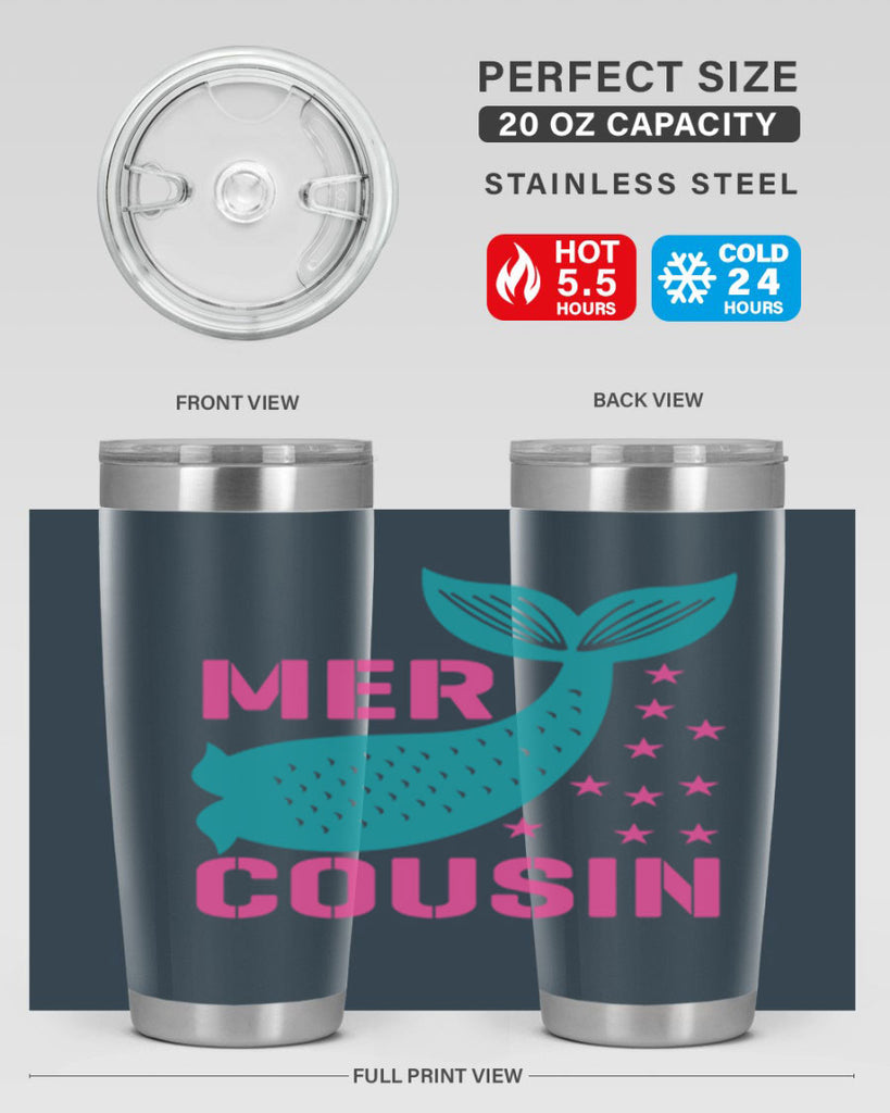 Mer Cousin 324#- mermaid- Tumbler