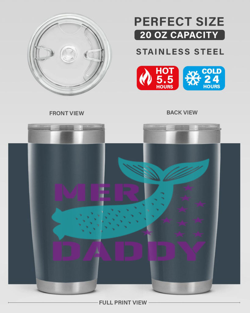Mer Daddy 326#- mermaid- Tumbler
