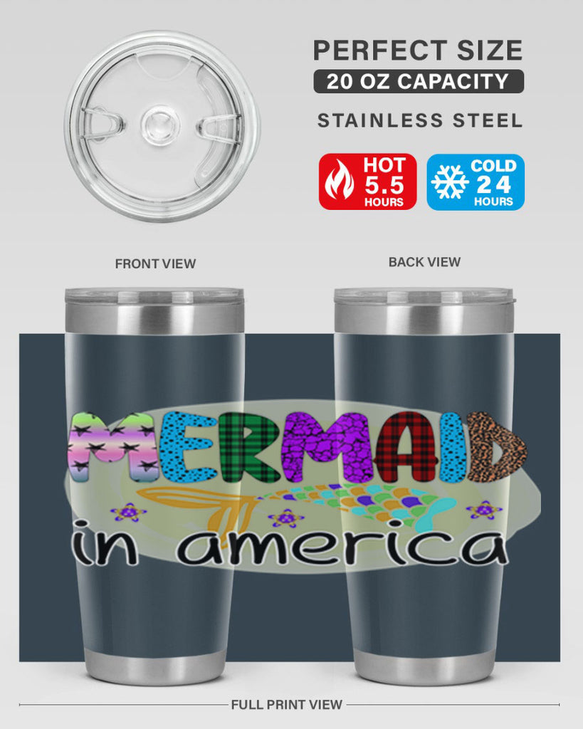 Mermaid In America 419#- mermaid- Tumbler