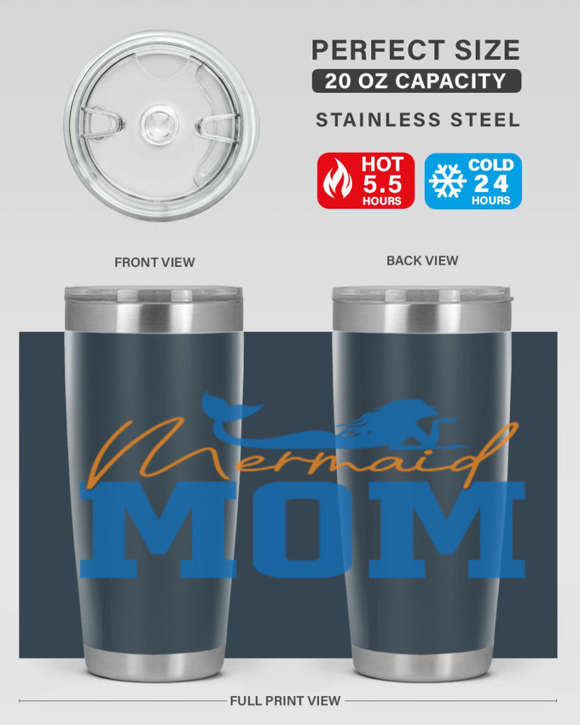 Mermaid Mom 375#- mermaid- Tumbler