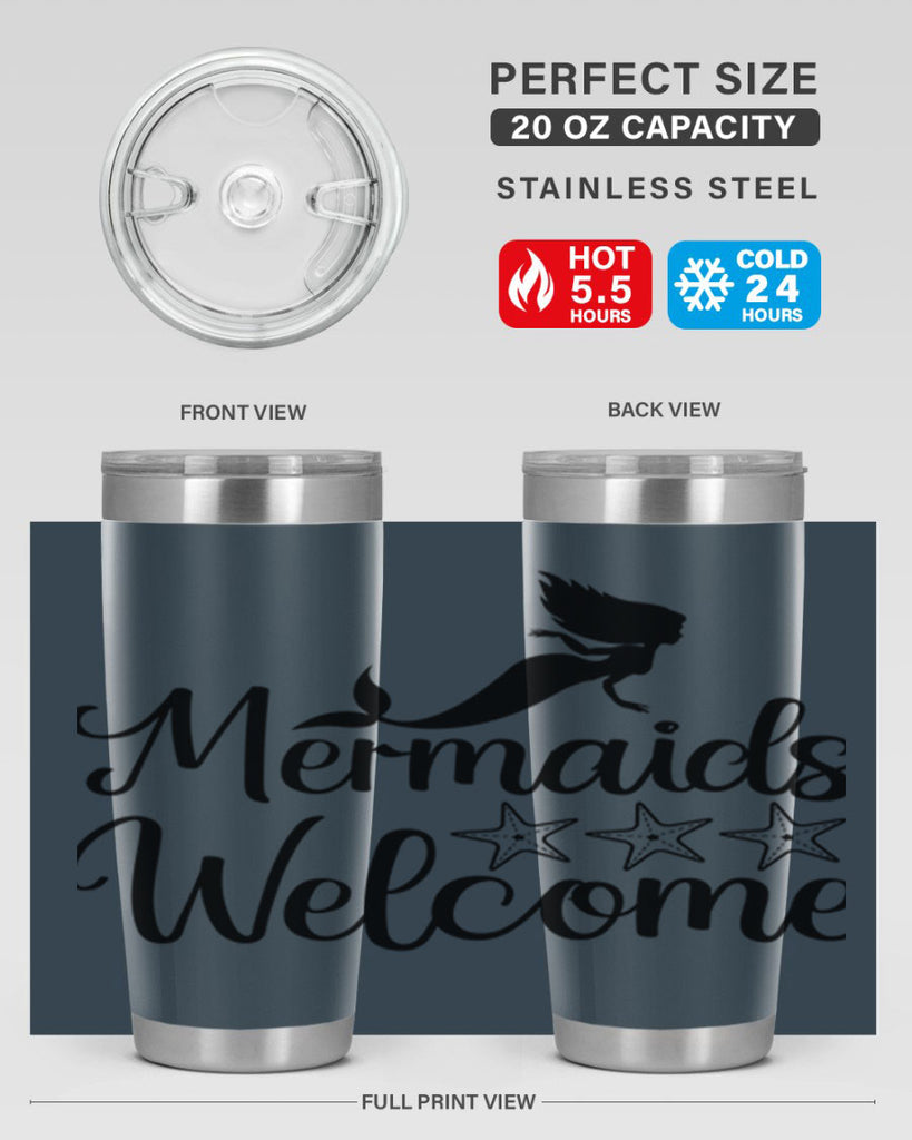 Mermaids welcome 498#- mermaid- Tumbler