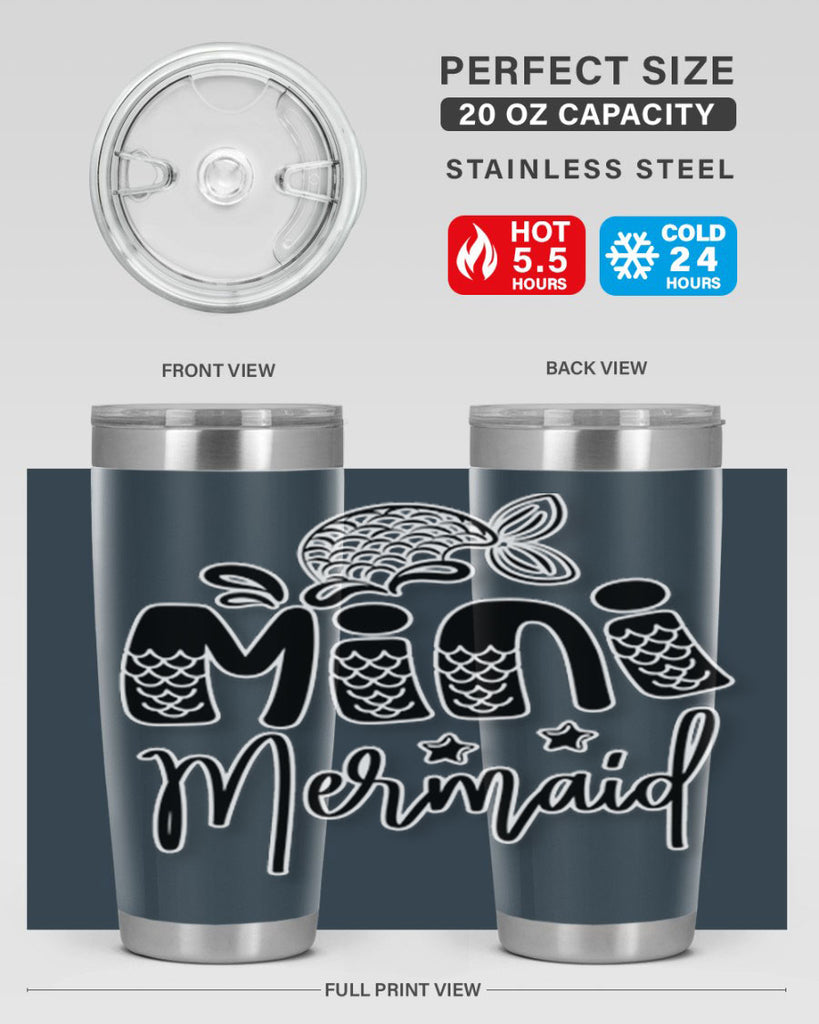 Mini Mermaid 508#- mermaid- Tumbler