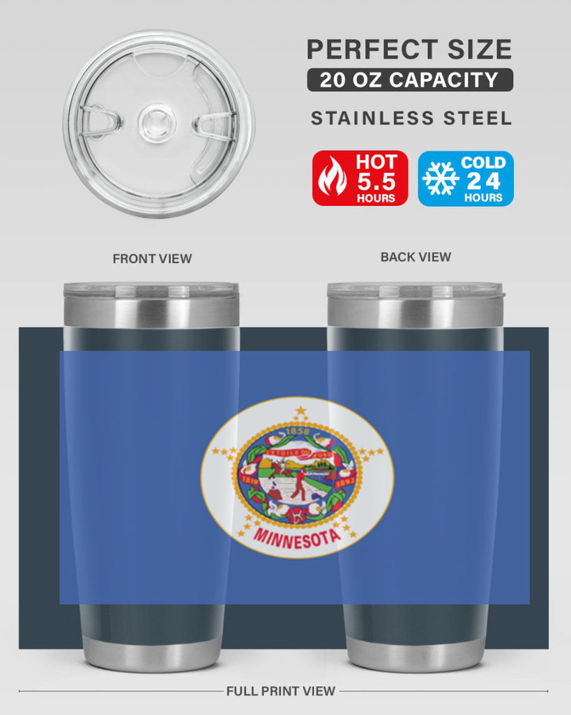 Minnesota 29#- Us Flags- Tumbler