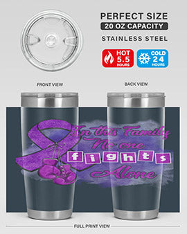 No One Figh Alone AlzheimerS Awareness 200#- alzheimers- Tumbler