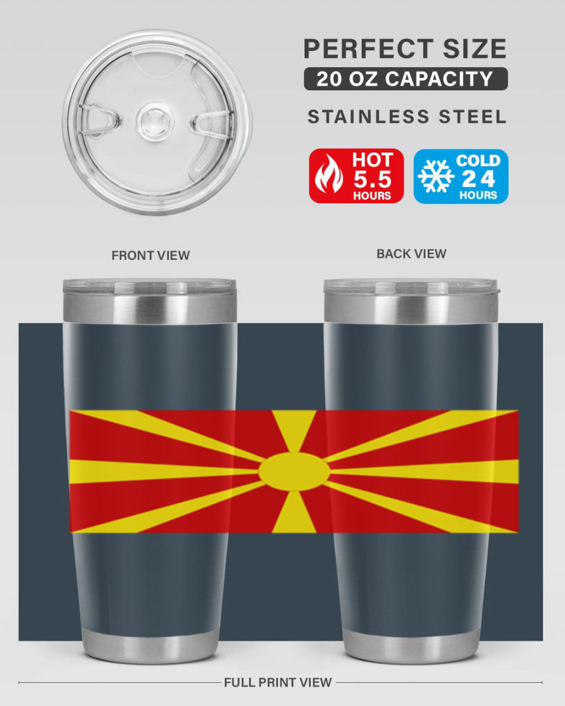 North Macedonia 69#- world flags- Tumbler