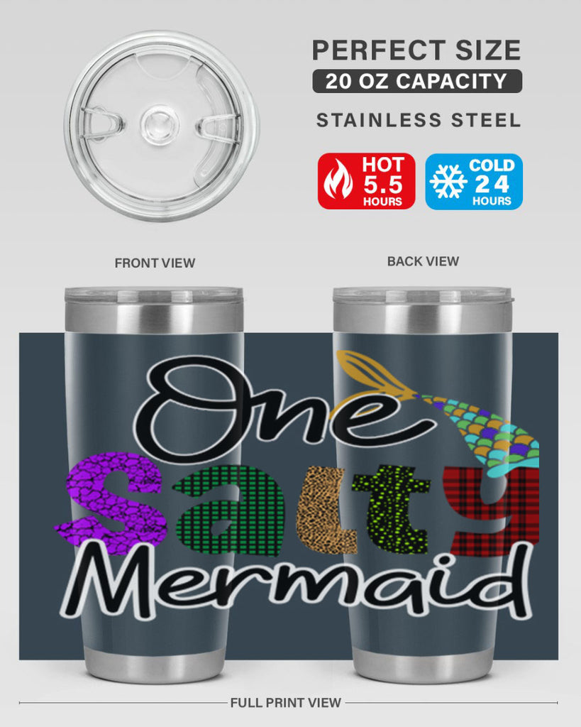 One Salty Mermaid 526#- mermaid- Tumbler