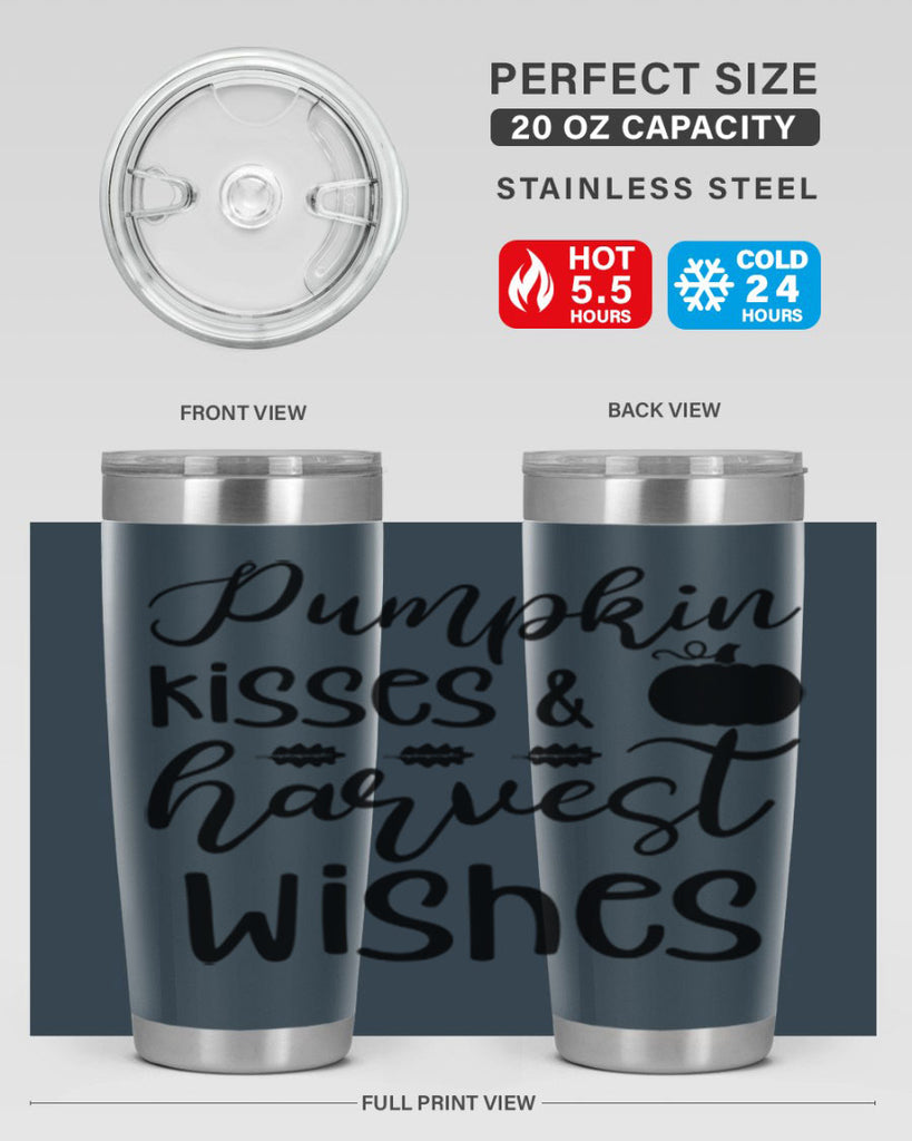 Pumpkin Kisses Harvest Wishes 525#- fall- Tumbler