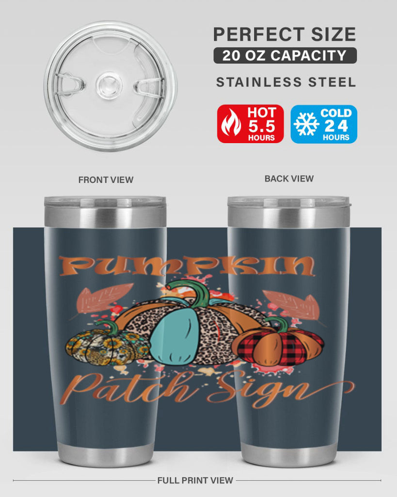 Pumpkin Patch Sign 530#- fall- Tumbler
