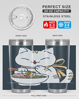 Ramen Cat Kawaii Anime Tee Japanese 280#- anime- Tumbler