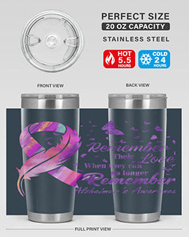 Remember heir Love Alzheimer Awareness 213#- alzheimers- Tumbler