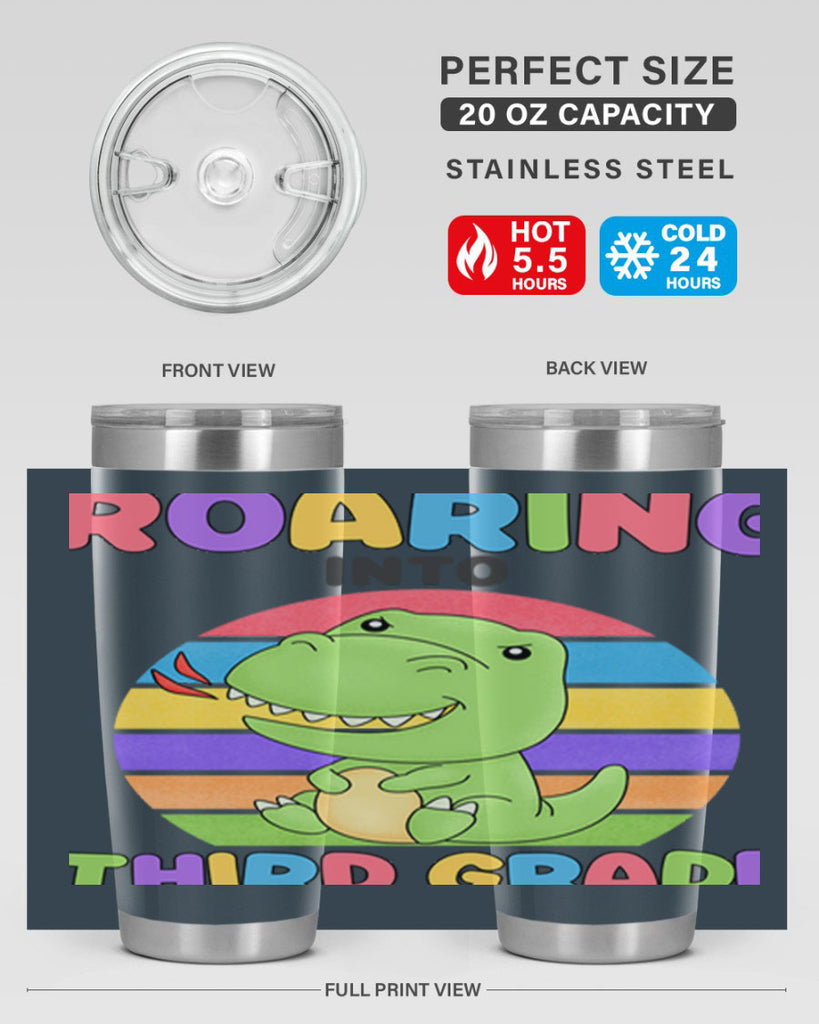 Roaring to 3rd Grade Trex 23#- 3rd grade- Tumbler