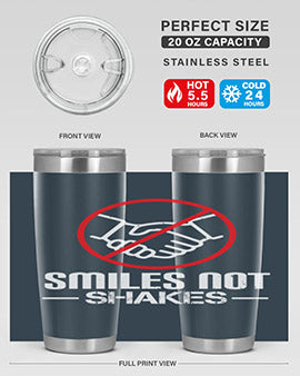 SMILES NOT SHAKES Style 23#- corona virus- Cotton Tank