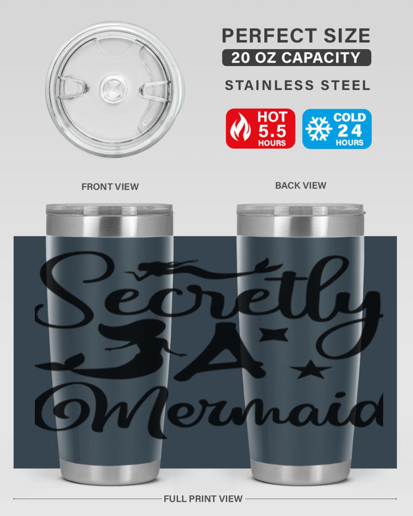 Secretly a mermaid 580#- mermaid- Tumbler