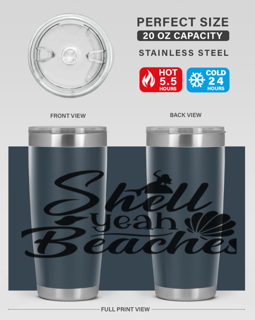 Shell Yeah Beaches 589#- mermaid- Tumbler