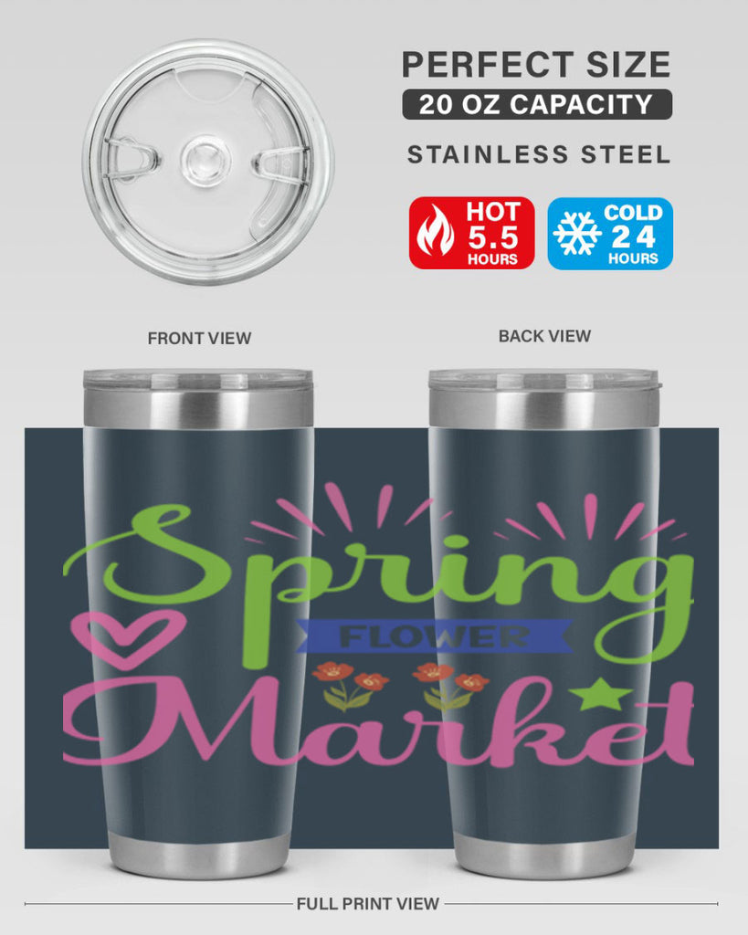 Spring Flower Market  487#- spring- Tumbler
