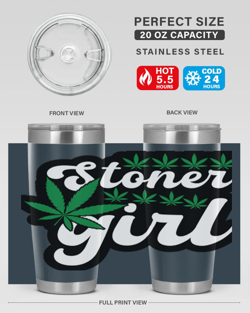 Stoner girl 263#- marijuana- Tumbler