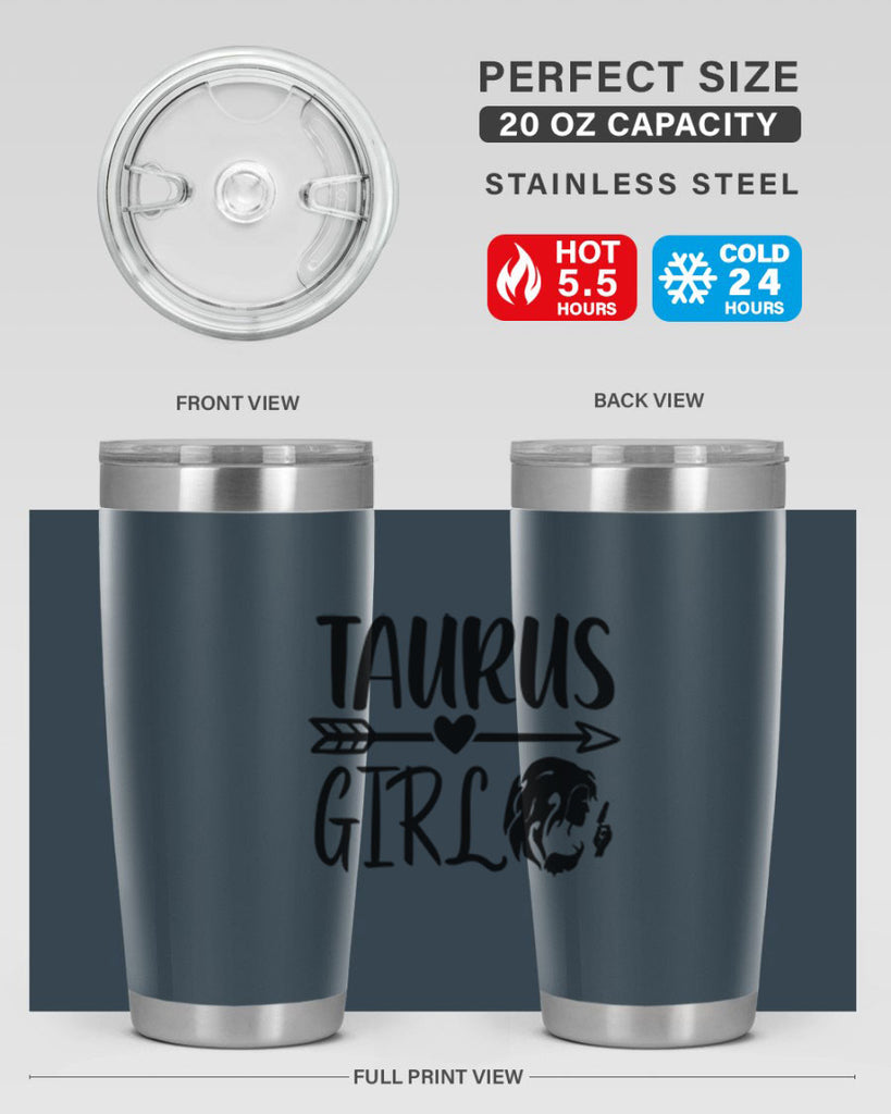 Taurus girl 498#- zodiac- Tumbler