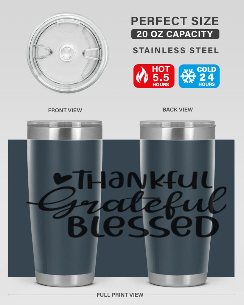 Thankful Grateful Blessed 605#- fall- Tumbler
