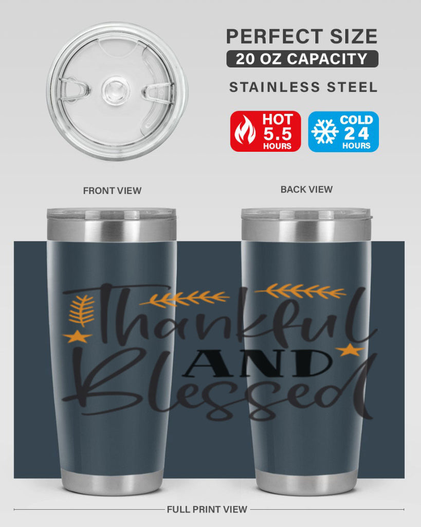 Thankfulandblessed 608#- fall- Tumbler