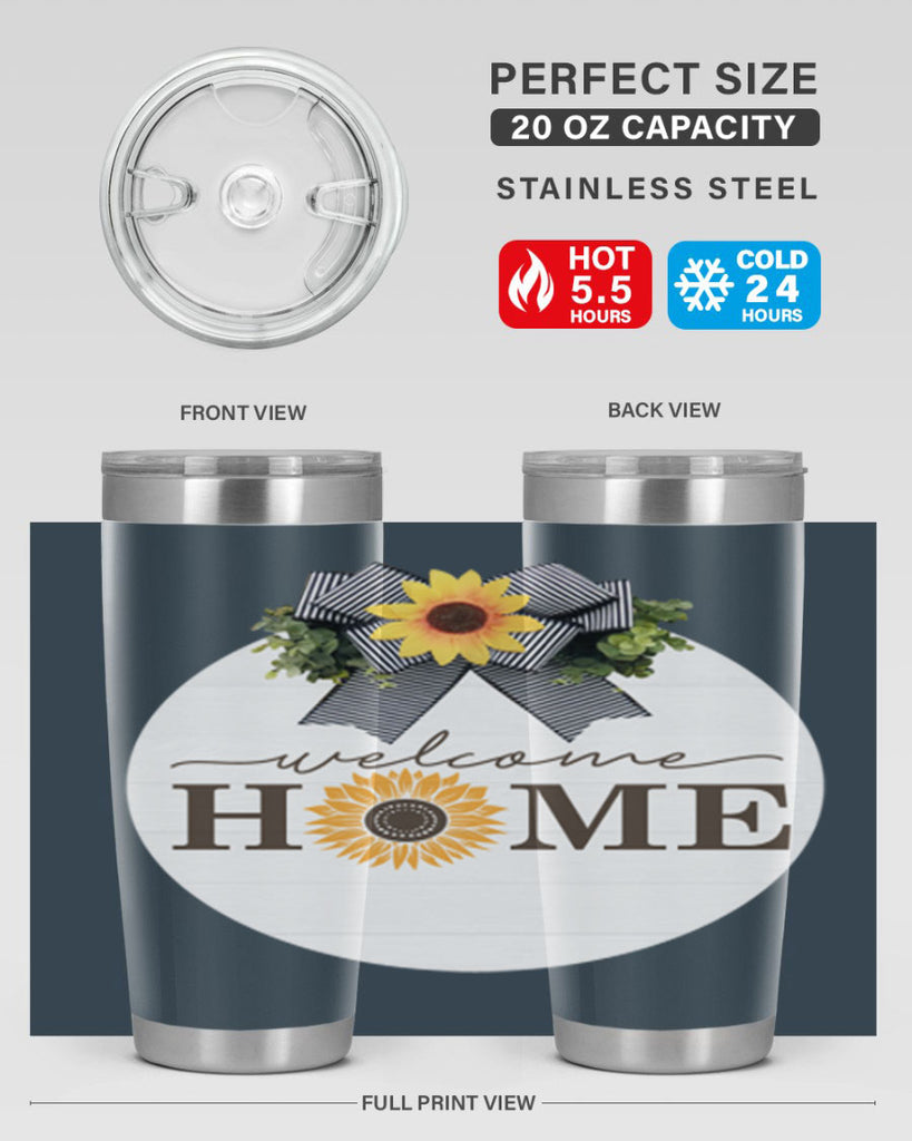 Welcome Home sunflower Mockup572#- spring- Tumbler