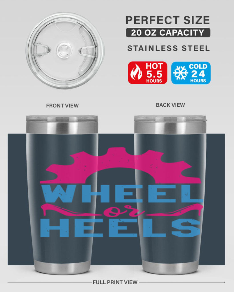 Wheel or Heels Style 8#- baby shower- tumbler