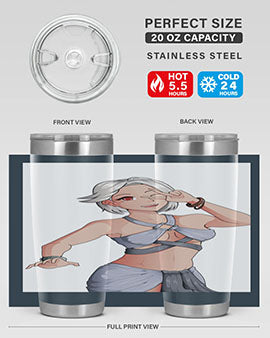 White hair girl wearing summer outfit 40#- anime- Tumbler
