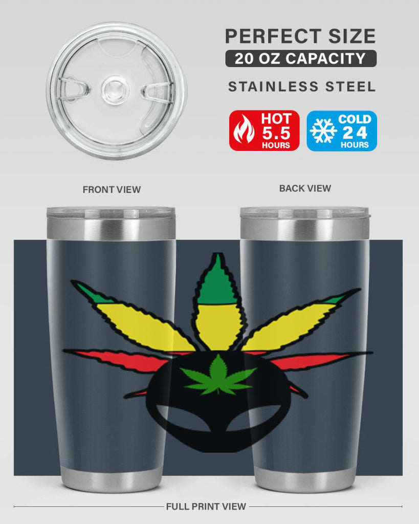 alien cannabis 10#- marijuana- Tumbler