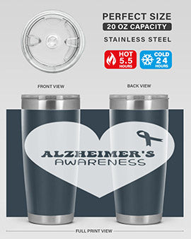 alzheimers awareness style 60#- alzheimers- Tumbler