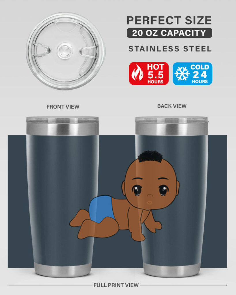 black baby boy 9#- black men - boys- tumbler