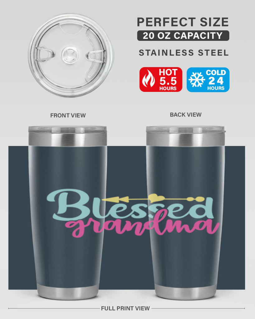 blessed grandma 63#- grandma - nana- Tumbler