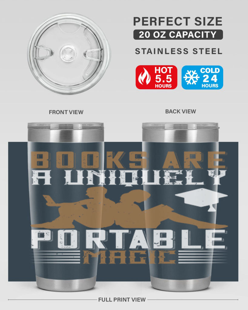 books are a uniquely portable magic 74#- reading- Tumbler