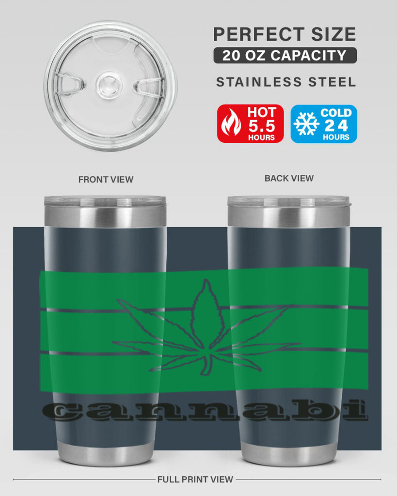 cannabi flag 36#- marijuana- Tumbler