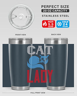 cat lady Style 31#- cat- Tumbler