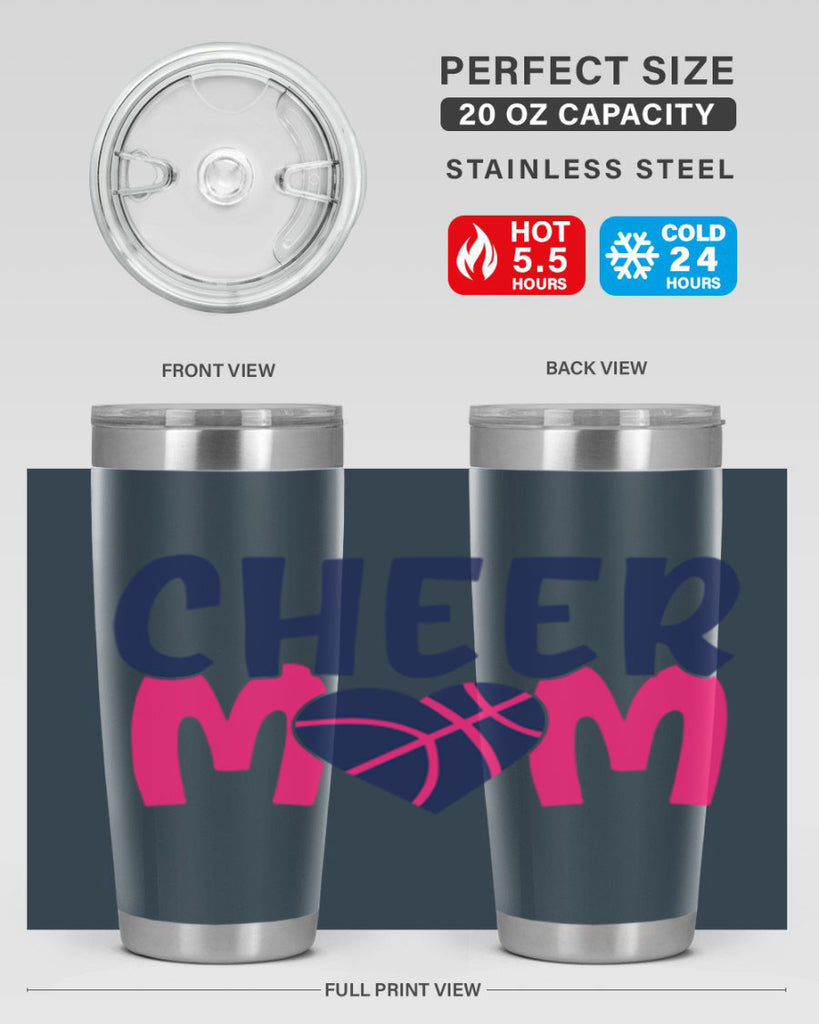 cheer mom 1746#- cheer- Tumbler