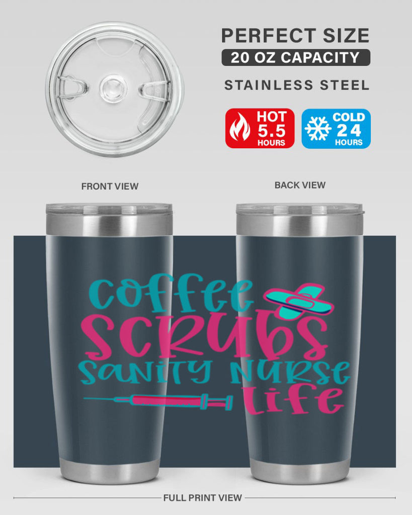 coffee scrubs sanity nurse life Style Style 207#- nurse- tumbler