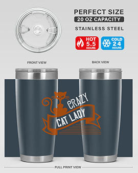 crazy cat lady Style 43#- cat- Tumbler