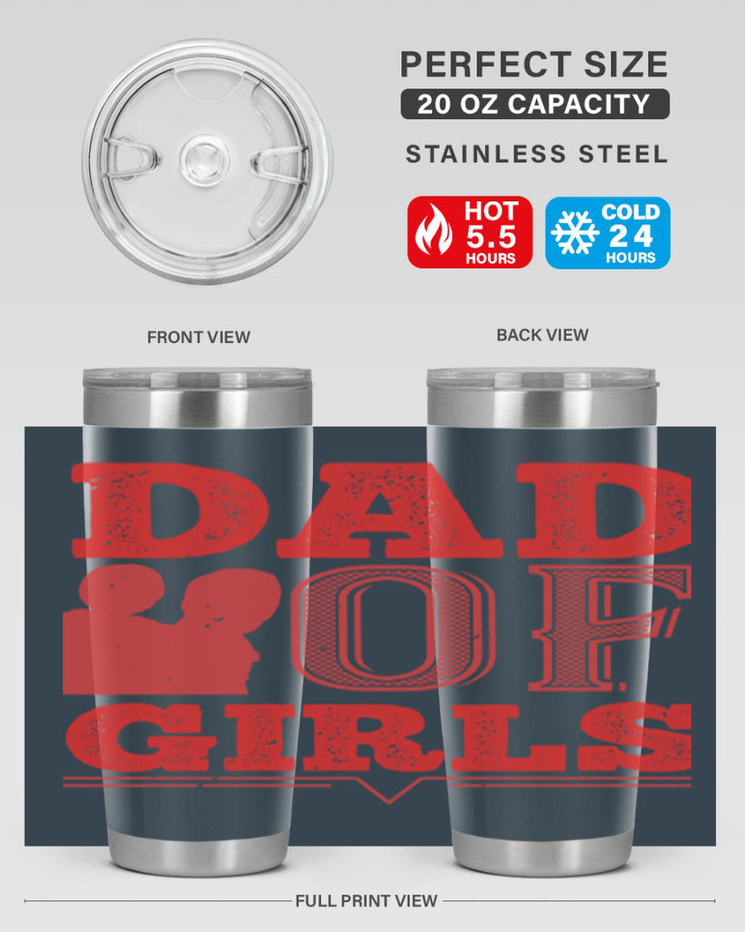 dad of girls 269#- fathers day- Tumbler