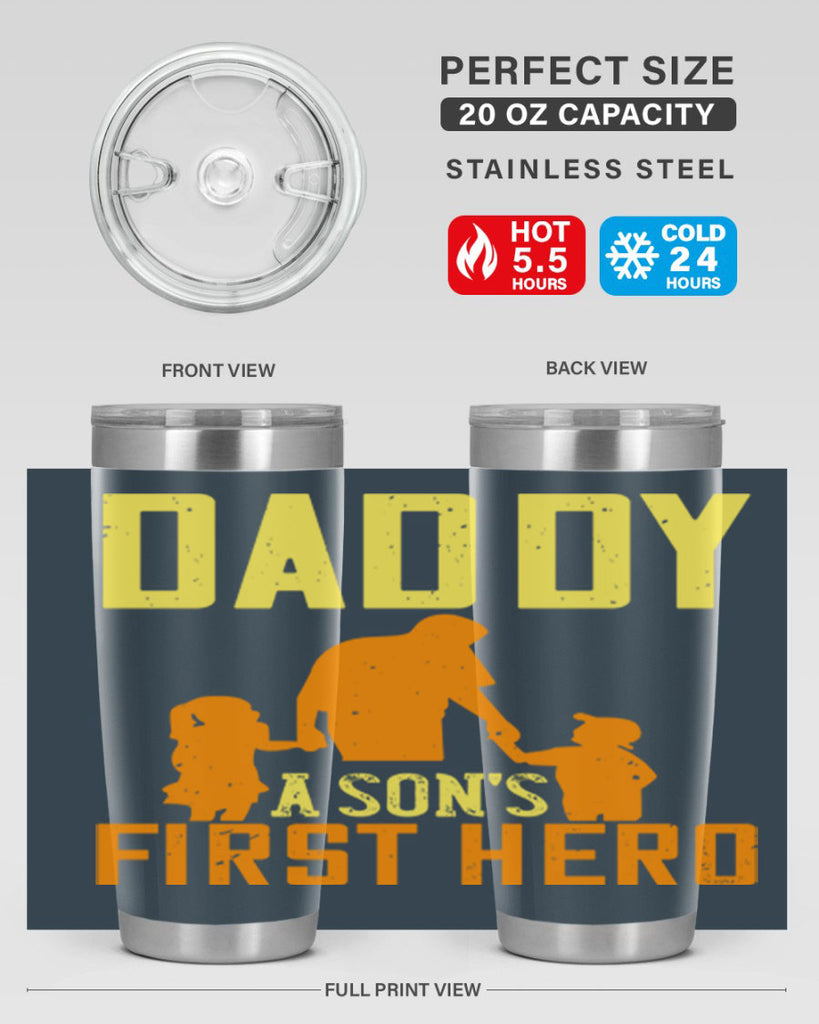 daddy a sons first hero 249#- fathers day- Tumbler