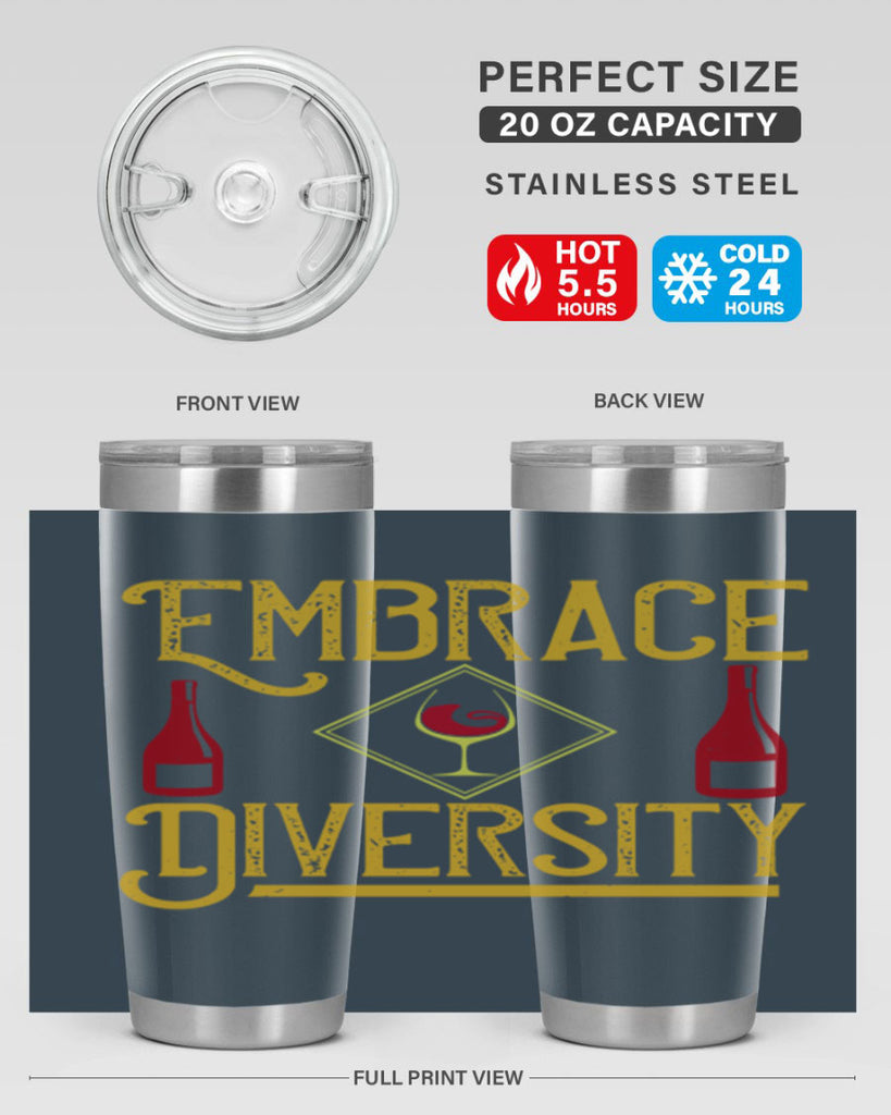 embrace diversity 218#- wine- Tumbler