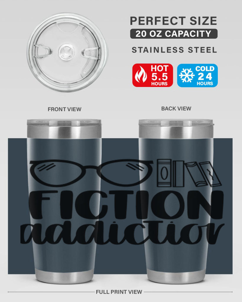 fiction addiction 40#- reading- Tumbler