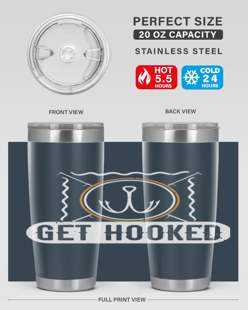 get hooked 264#- fishing- Tumbler