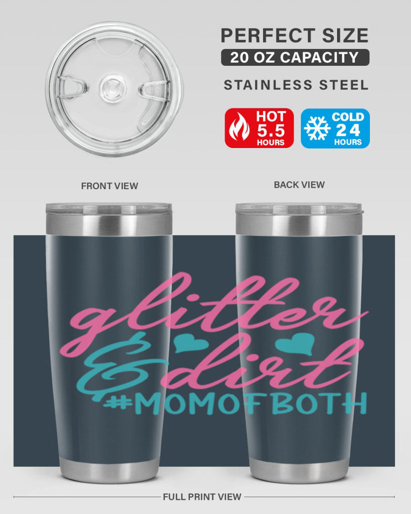 glitter dirt momofboth 345#- mom- Tumbler