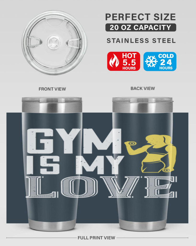 gym is my love 98#- gym- Tumbler
