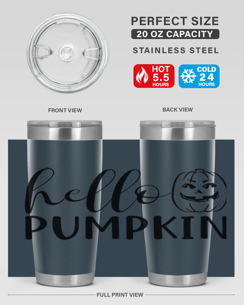 hello pumpkin 287#- fall- Tumbler