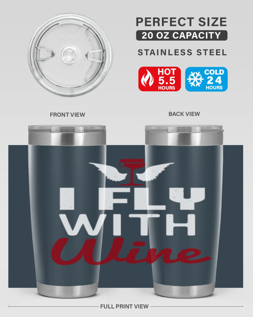 i fly with wine 212#- wine- Tumbler